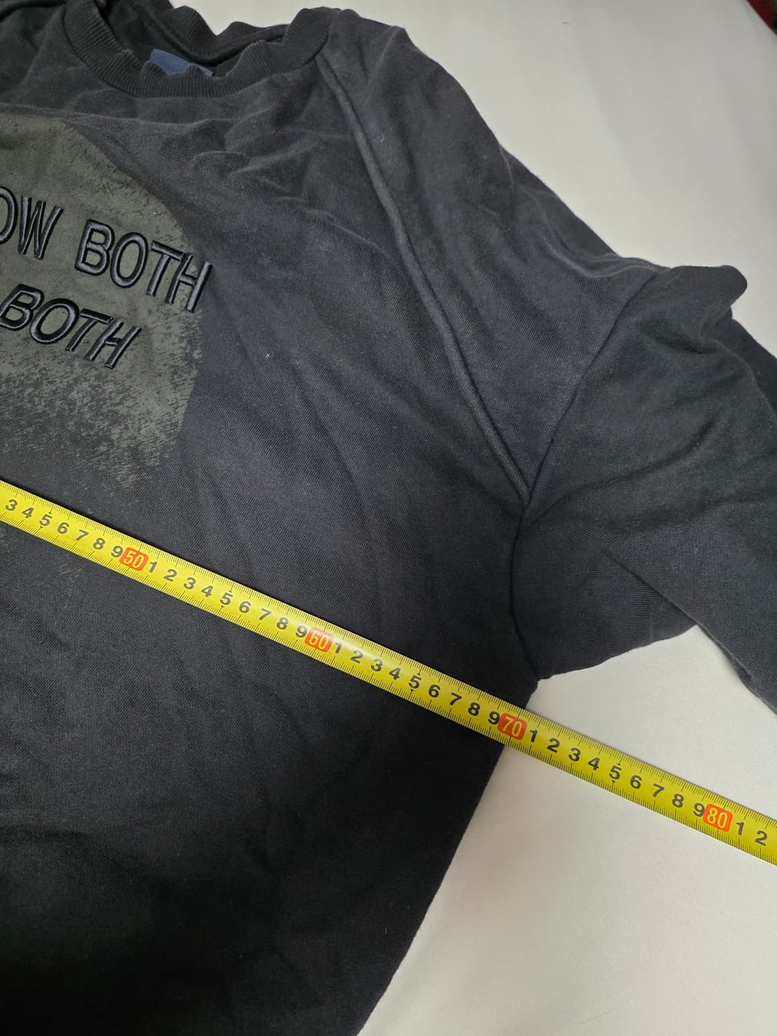 준지 블랙 보스 오버핏 맨투맨 M 가단 70cm 상품이미지6