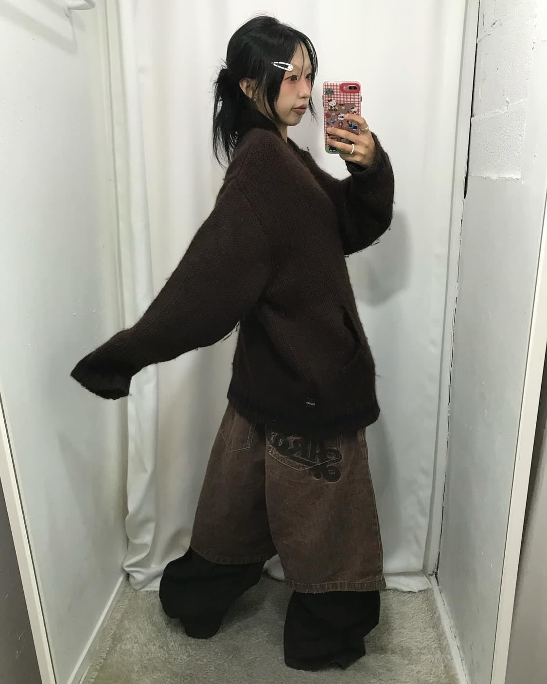 Stussy Brown Cowichan knit Cardigan JK 상품이미지4