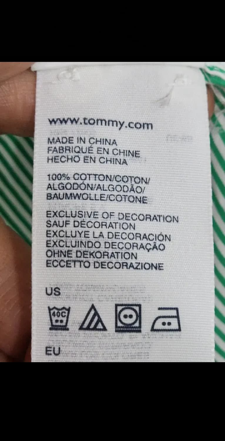 (XL) 타미힐피거 셔츠 스트라이프 로고 남방 토미 캐주얼  상품이미지5