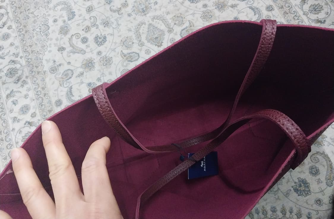 (새상품) 아가타 버건디 토트백/숄더백 상품이미지3