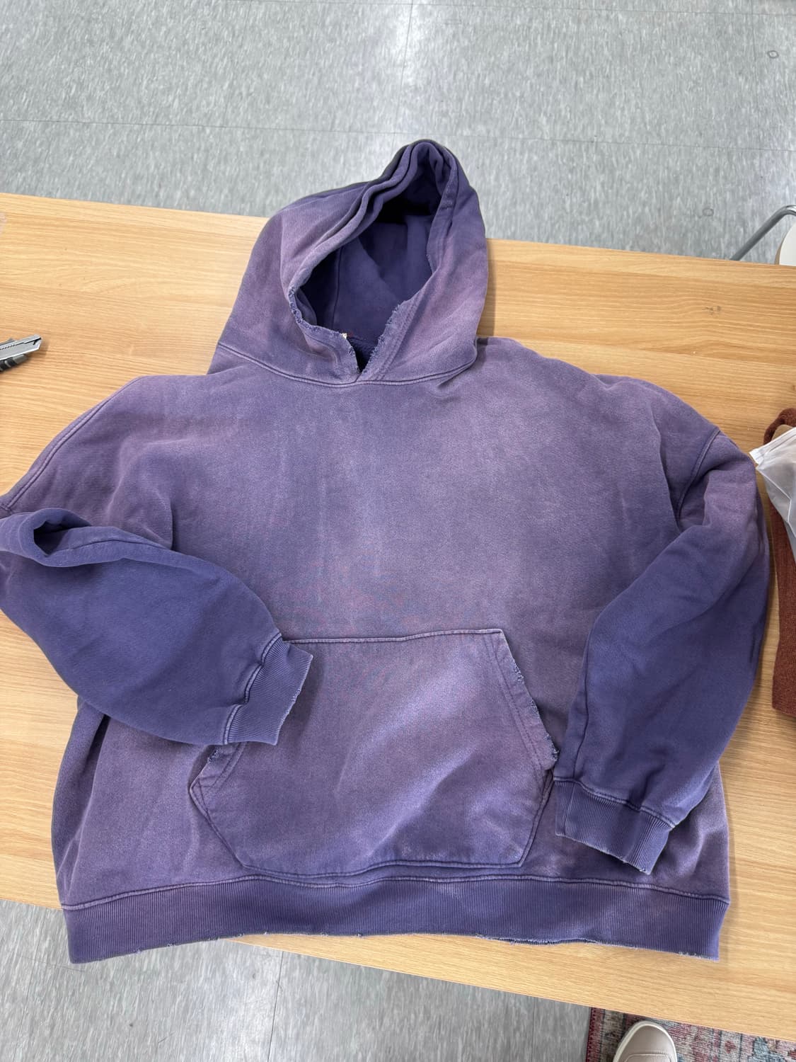 퍼플 데미지 후디  상품이미지1