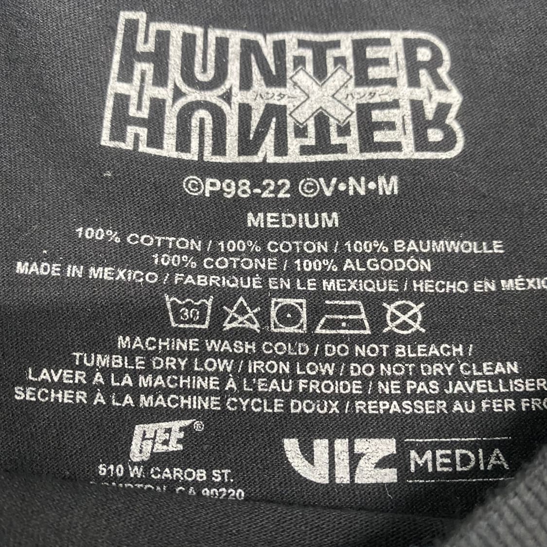 헌터x헌터 오피셜 애니메이션 티셔츠 상품이미지3