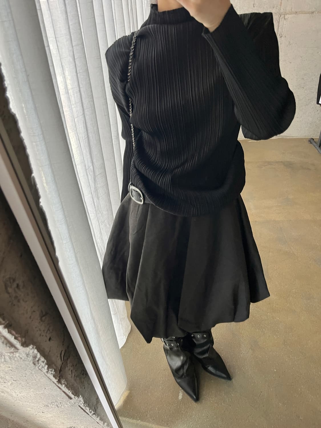 Rene 르네 울 벌룬 스커트 브라운 상품이미지5