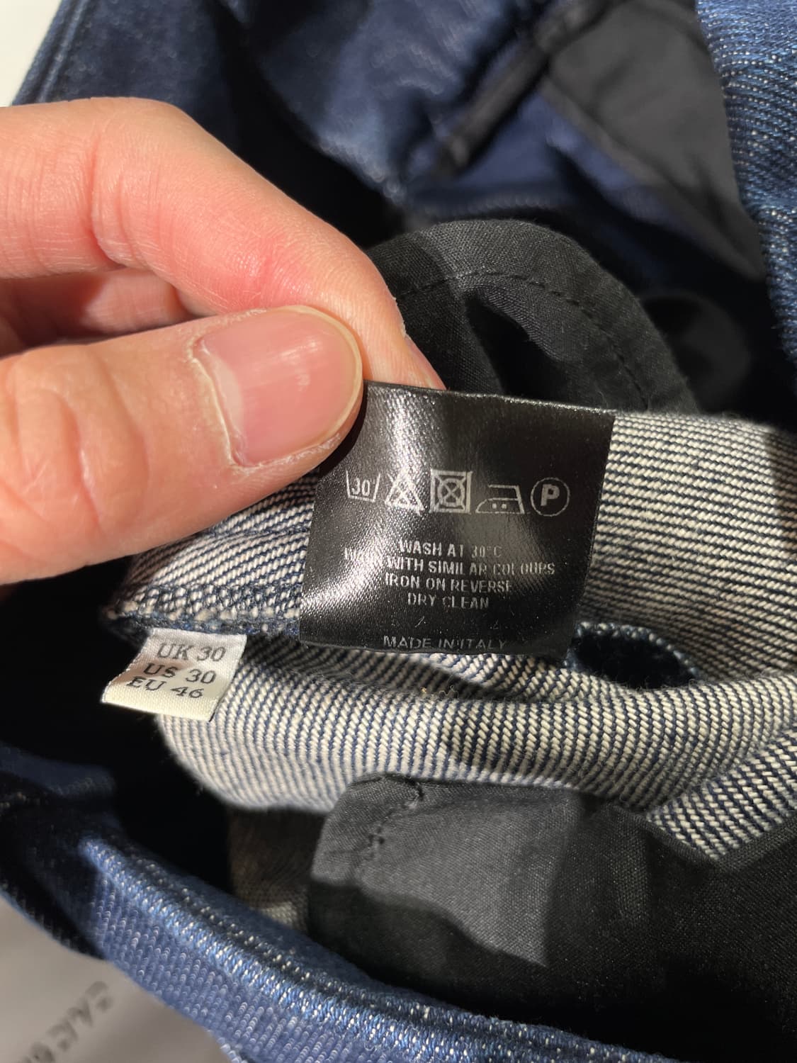 jw앤더슨 진청 폴드 헴 게더 배기핏 데님 팬츠 상품이미지9