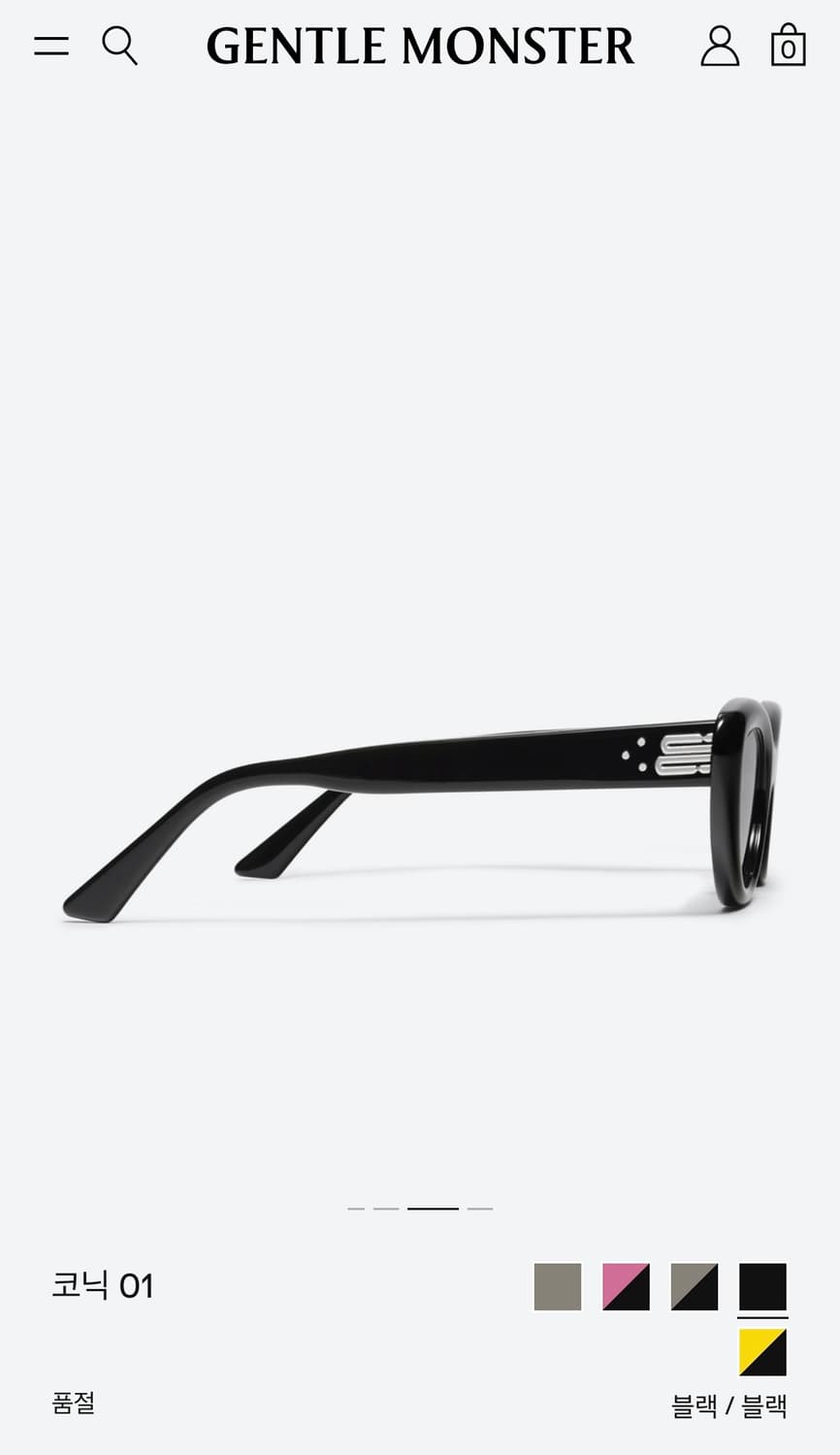 젠틀몬스터) 코닉01 블랙 선글라스 상품이미지3