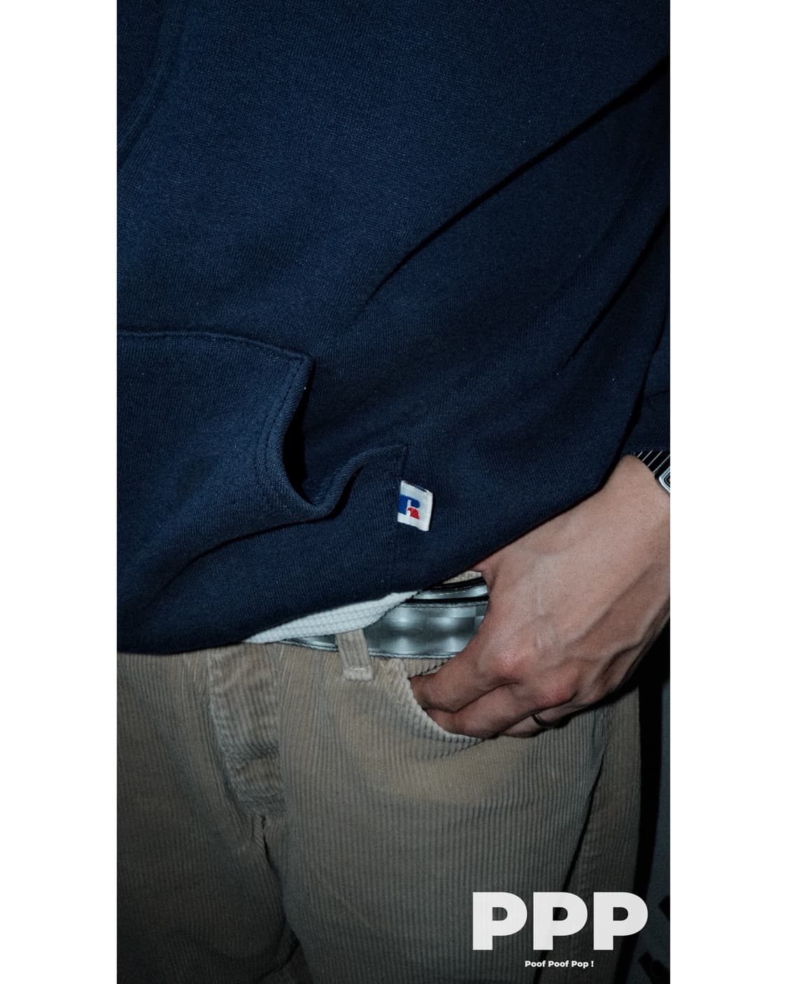 90s Russell Blank Hoodie Full Zip USA 상품이미지2