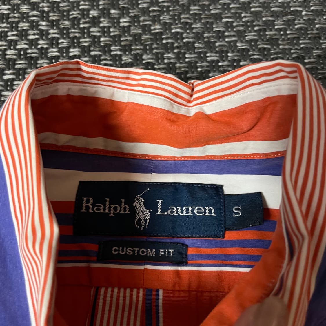 폴로랄프로렌 오렌지 블루 스트라이프 긴팔 셔츠 커스텀핏 S 상품이미지4