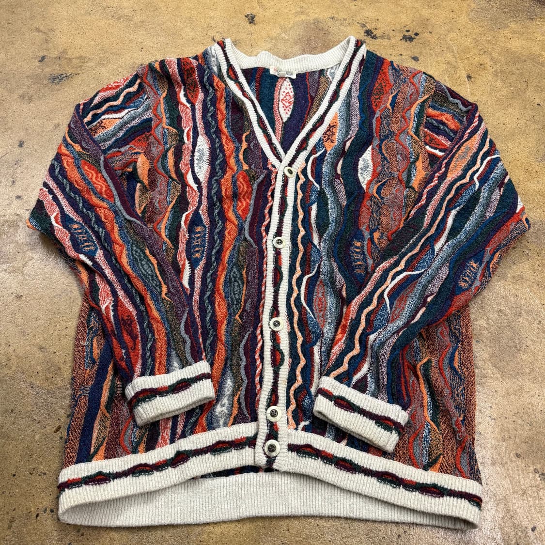 [정품/L] 올드컨트리 멀티 케이블 니트 가디건 b19 상품이미지2