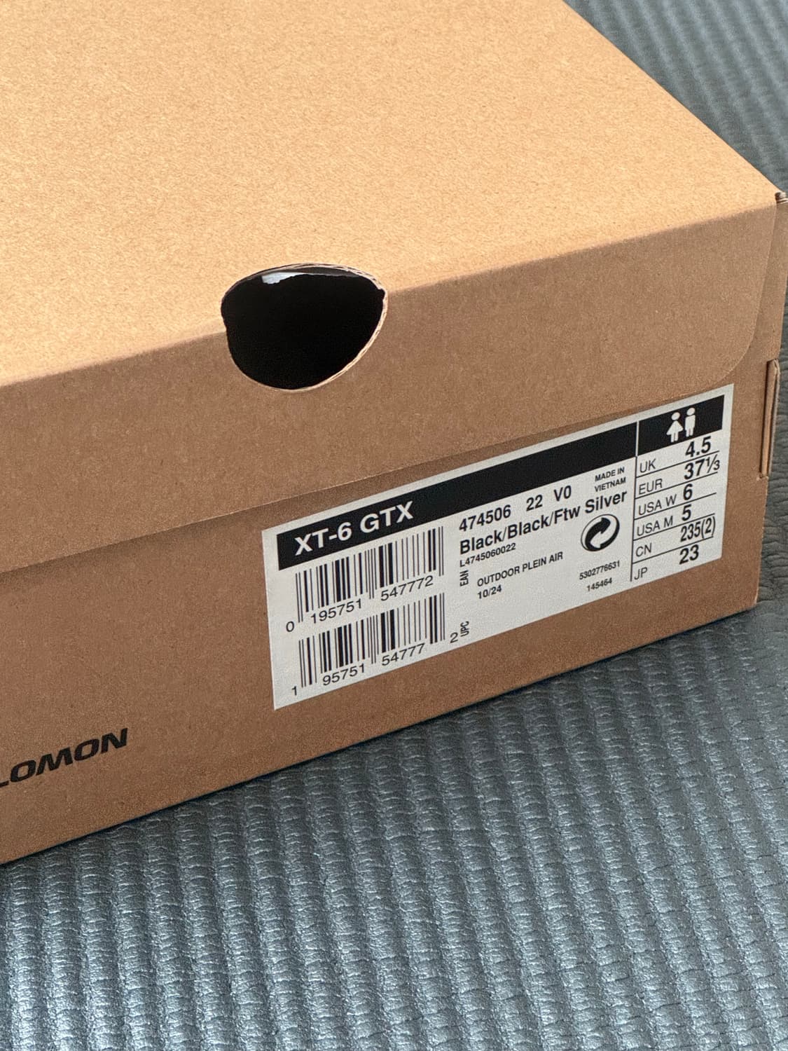 살로몬 XT-6 고어텍스 블랙/실버 235mm 상품이미지4