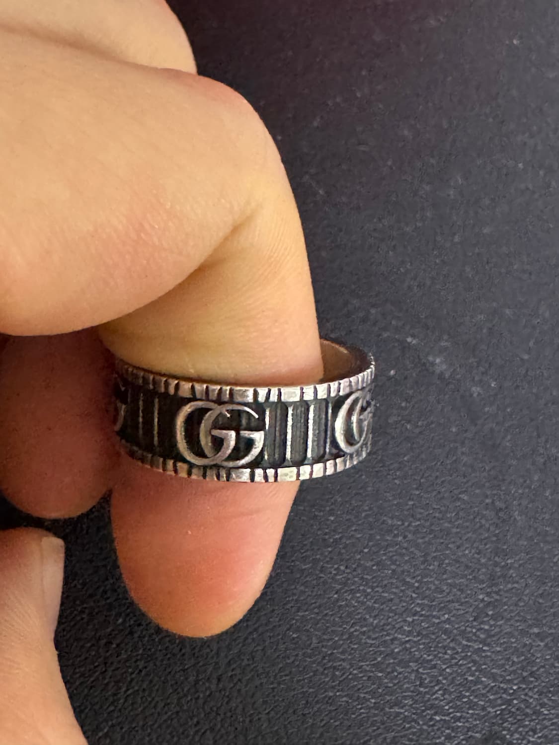 [18호]구찌 GG마몽 더블G 와이드 실버 반지 18호 상품이미지2