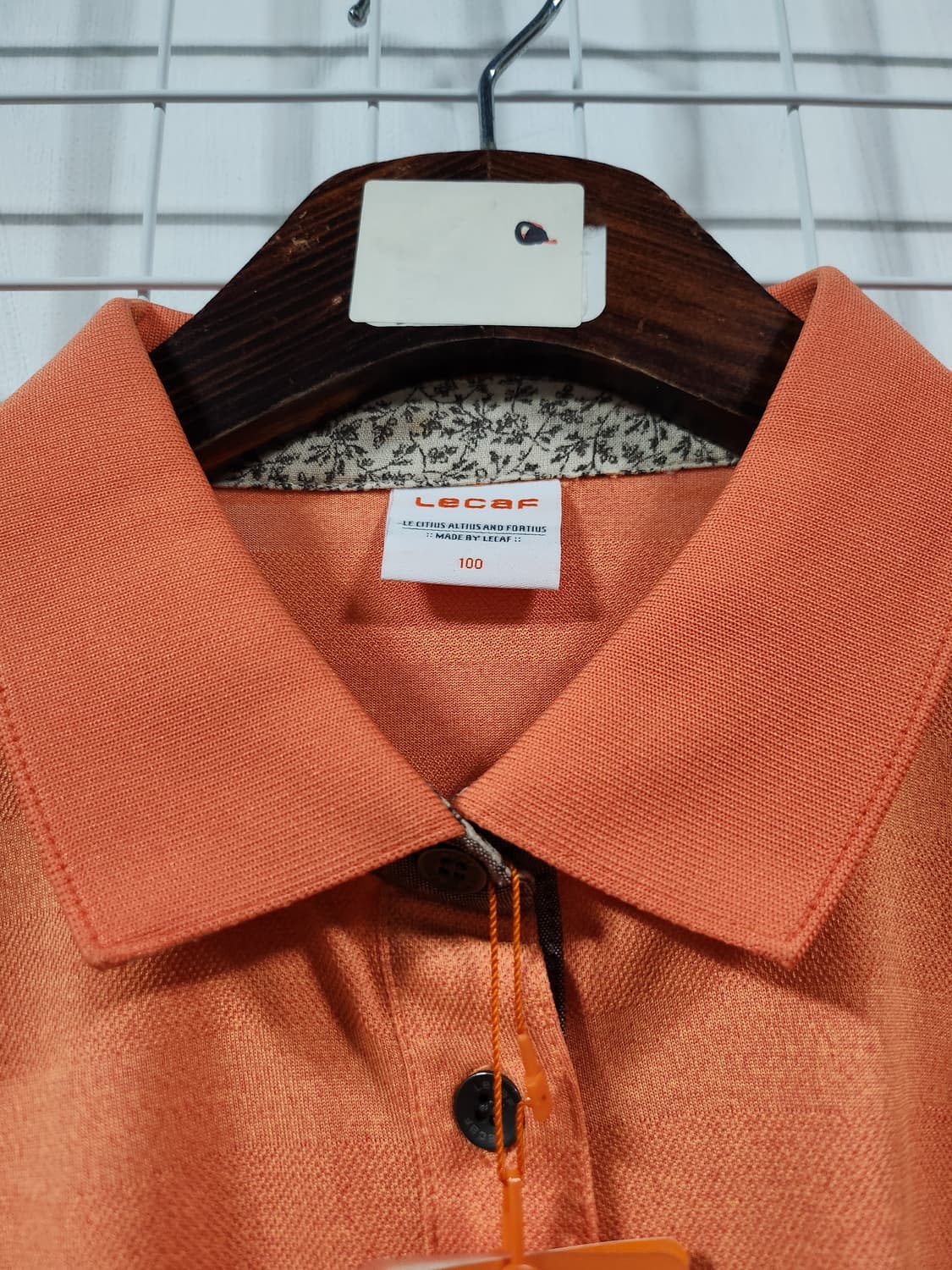 Leaf 남여 오렌지색 반팔 카라티  새옷 상품이미지3