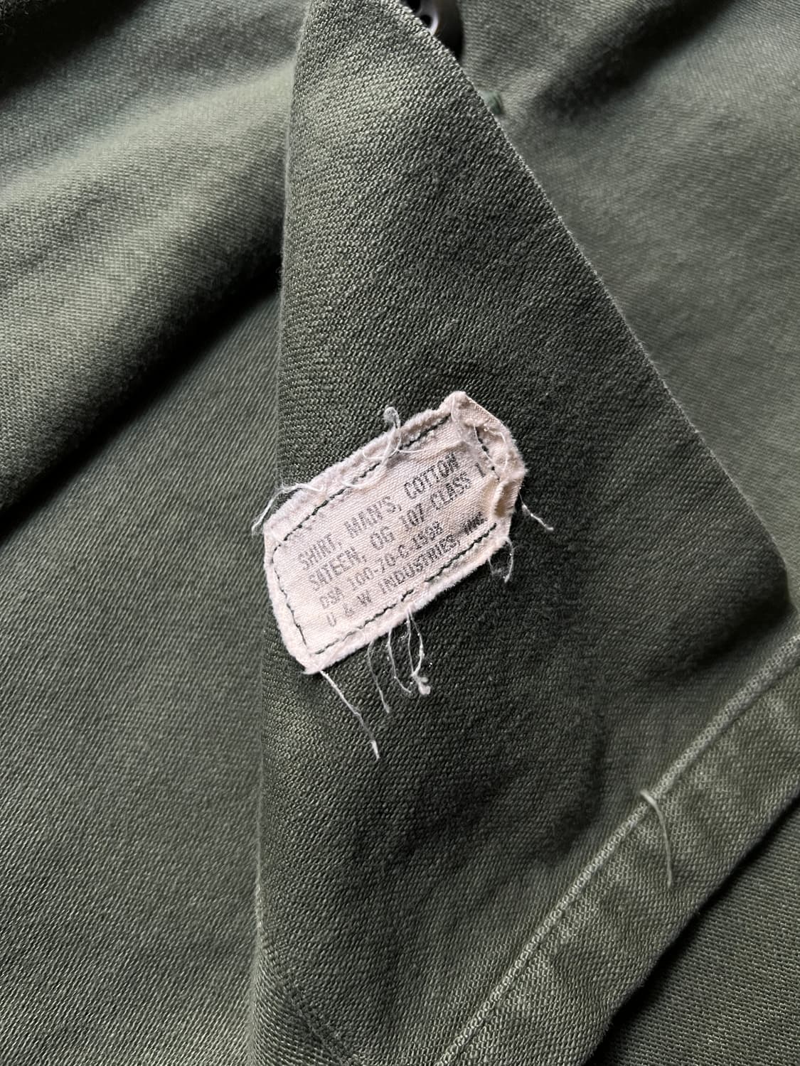 [M]70's 오리지널 U.S ARMY OG-107 셔츠 상품이미지5