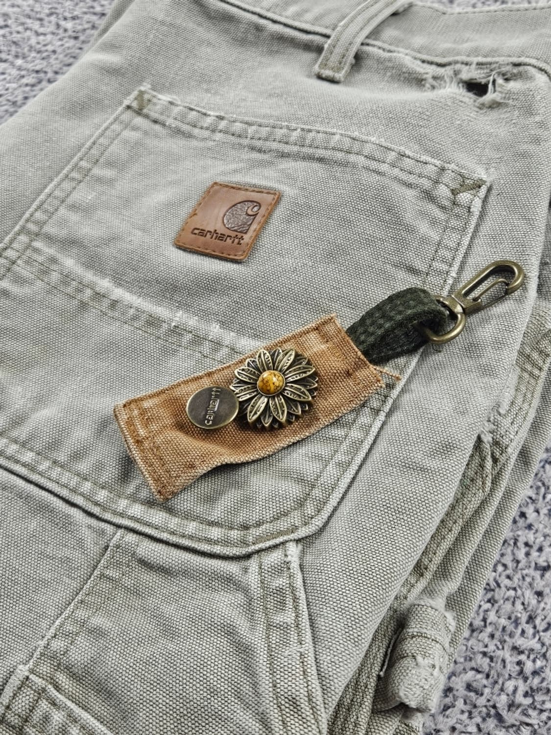 칼하트 버튼 핸드메이드 커스텀 카라비너 키링 ( OS ) / 10888 상품이미지6