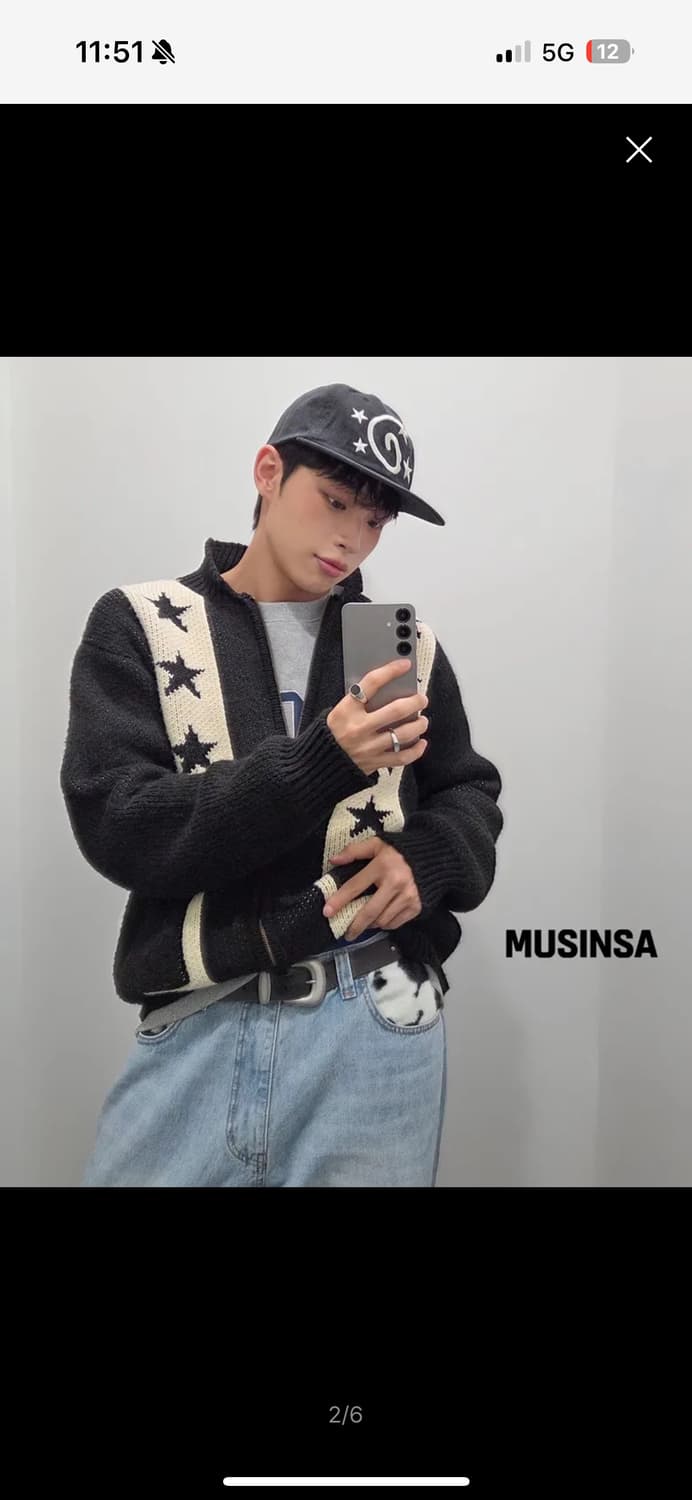 루저스클럽 워시드 스타 로고 캡 블랙 상품이미지3