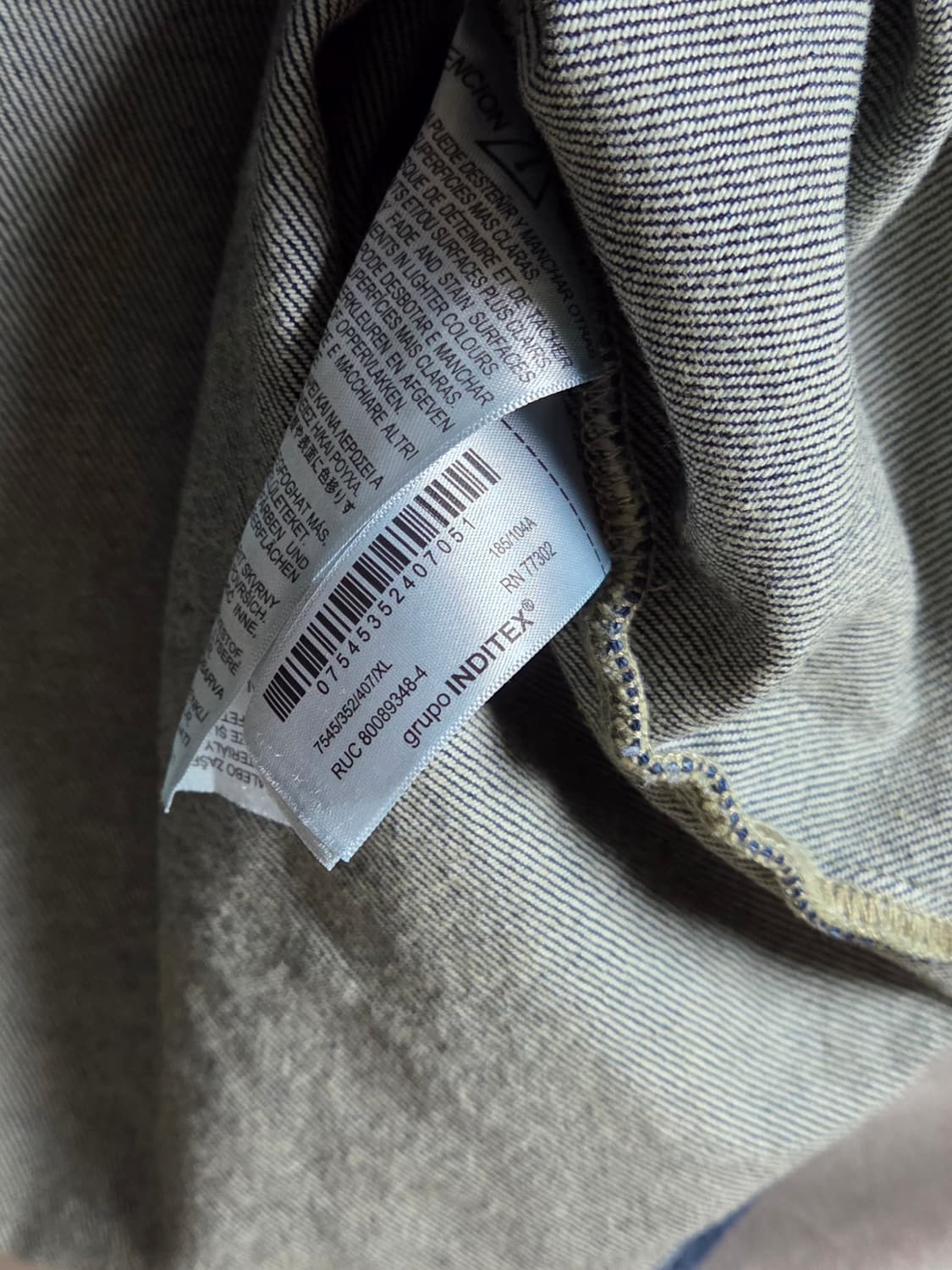 ZARA 자라 오리진스 인디고 데님 셔츠 XL 상품이미지4