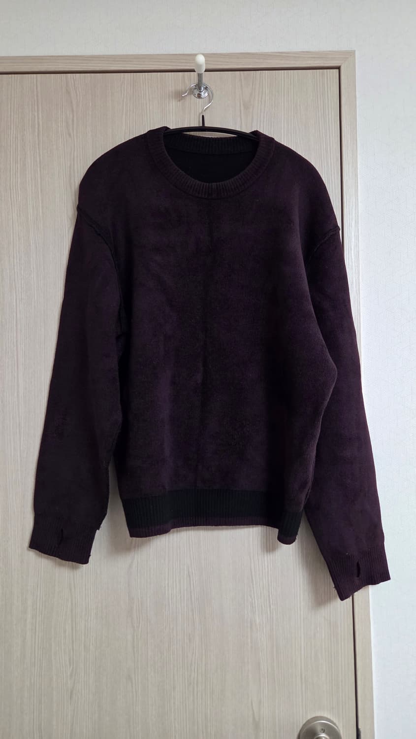 스토커즈x더니트컴퍼니 리버서블 니트 버건디 M 상품이미지2