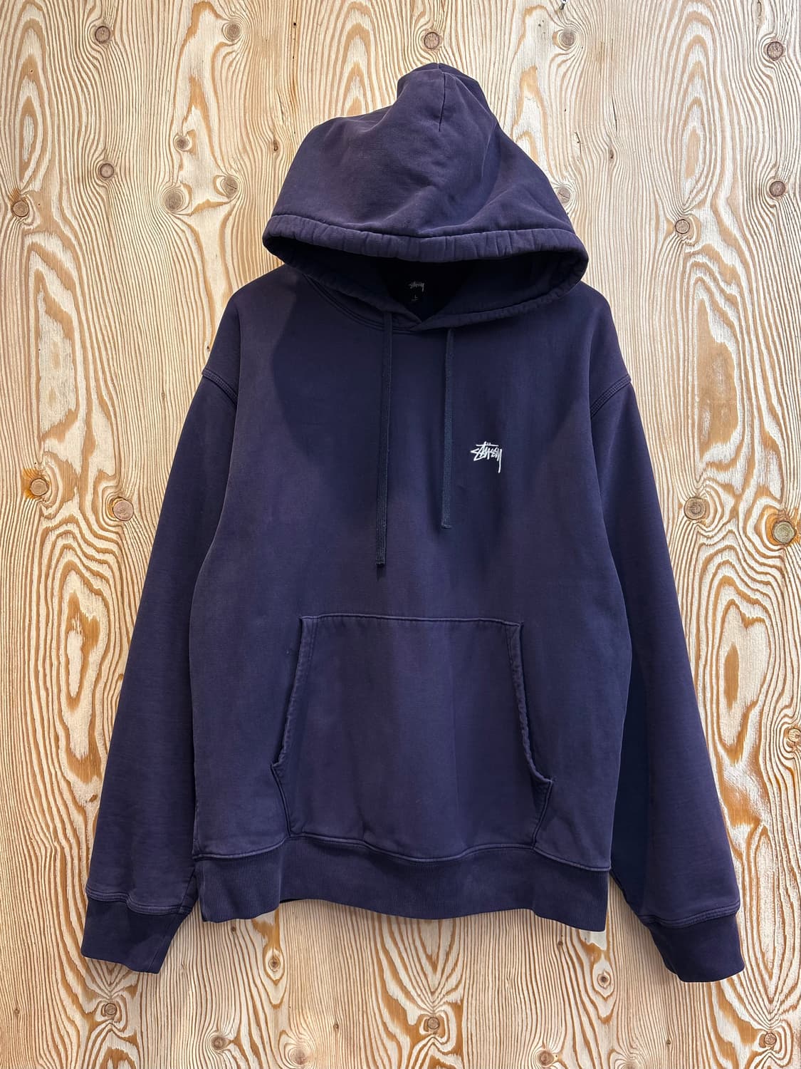 스투시 베이직 로고 자수 후드티 상품이미지1