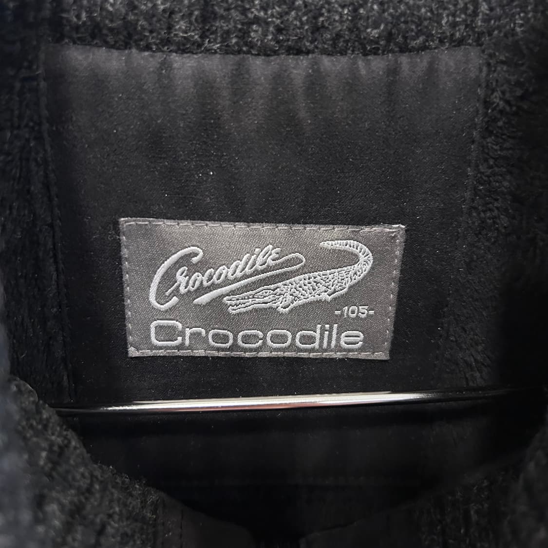 크로커다일 스퀘어패턴 니트 스웨이드자켓 상품이미지3