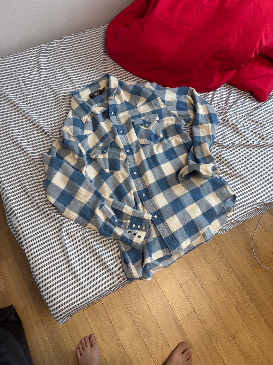 더블알엘 웨스턴 셔츠 xl 이동휘,변요한,김원중 착용 상품이미지1