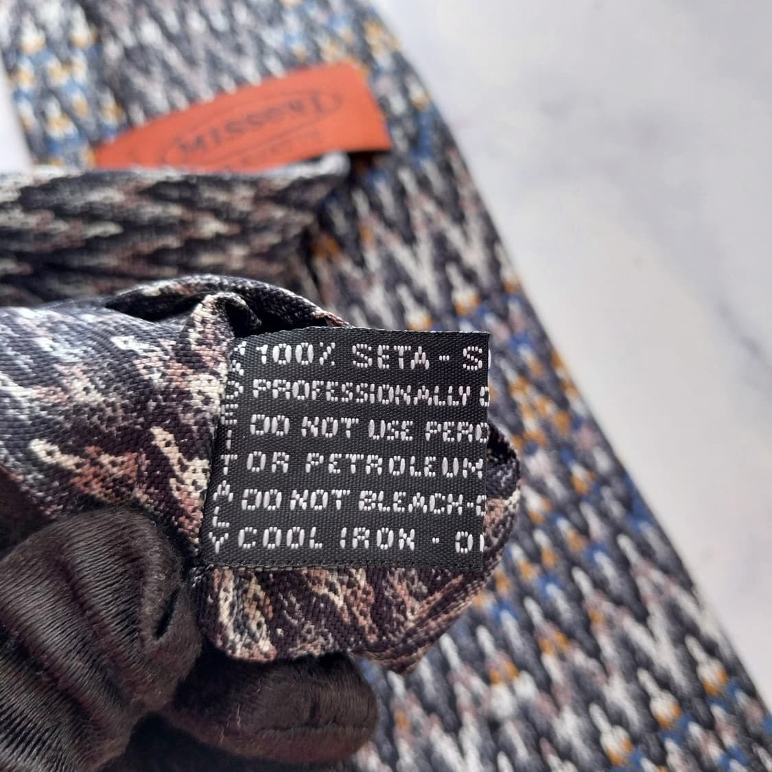 미쏘니 실크 블랙 믹스 패턴 넥타이 9.3cm S~A+등급 K2473
 상품이미지10