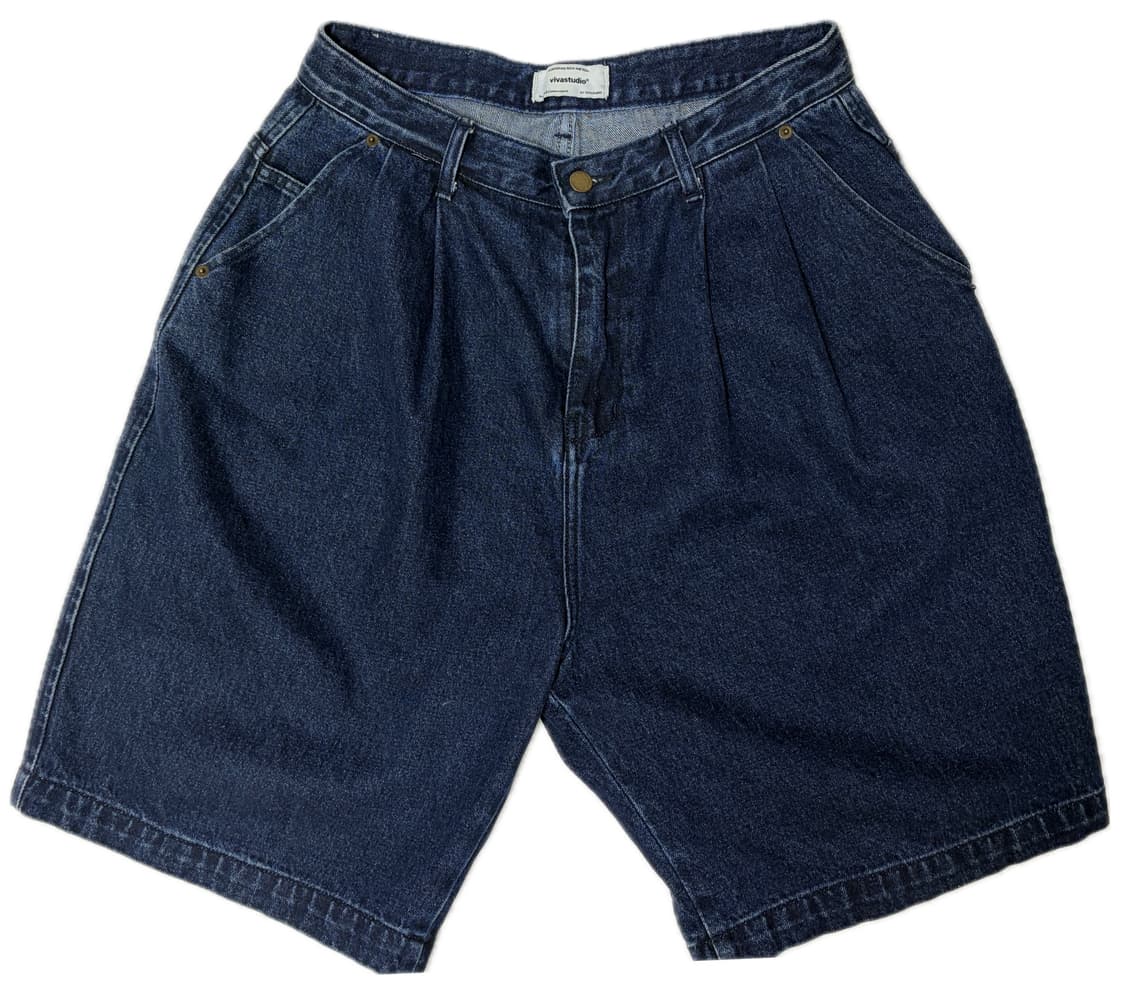 TWO TUCK DENIM SHORTS KS  상품이미지1