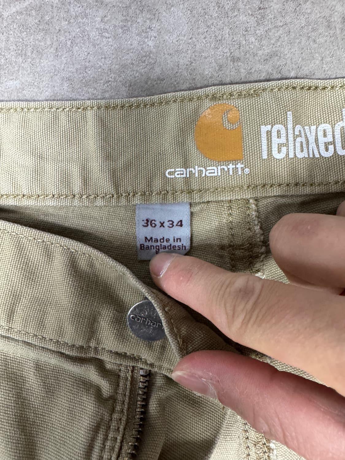  [36x34] 칼하트 102291 럭비 캔버스 릴렉스드 핏 팬츠 상품이미지2