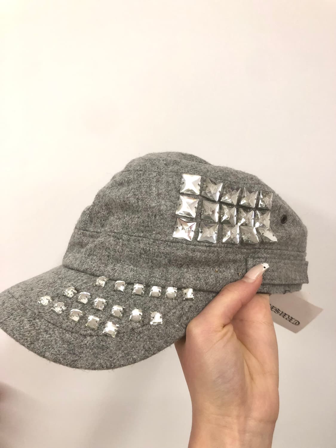 스터드 캡모자 갸루 펑크 니혼진 오네 라떼 빈티지 히메 헌팅캡 상품이미지2