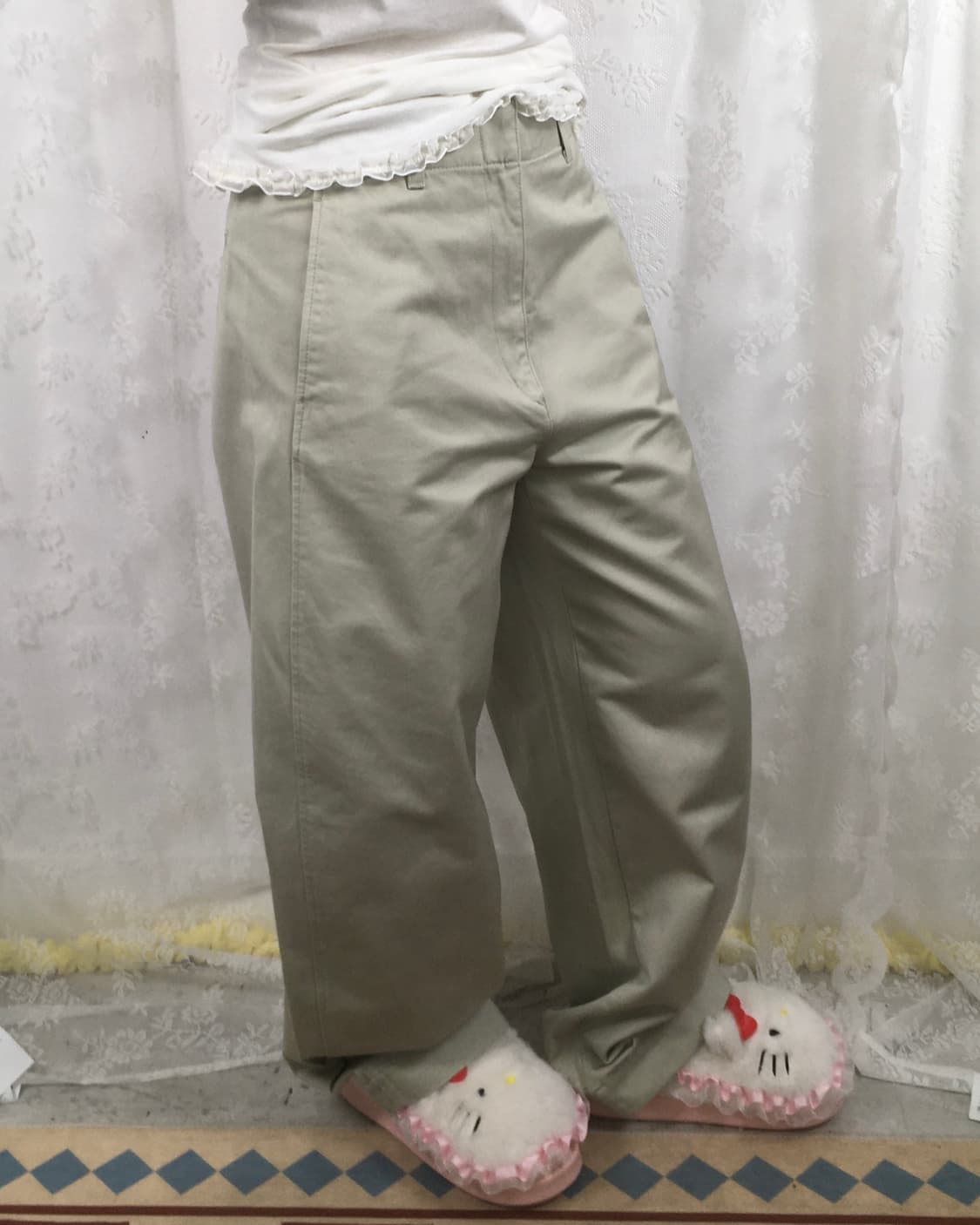 LEMAIRE x UNICLO U wide-fit curved pants 상품이미지7