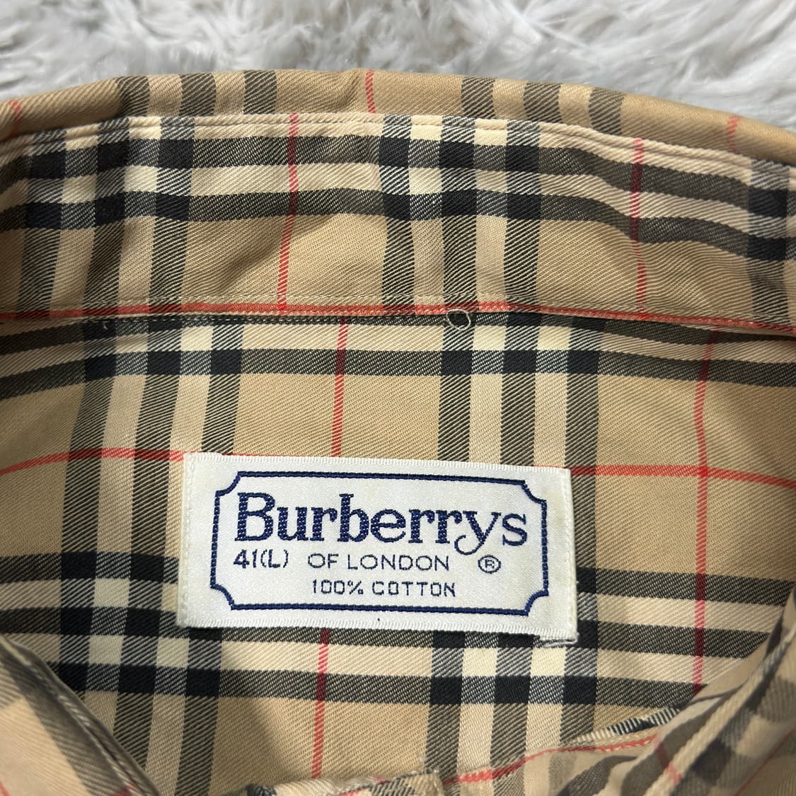 버버리 90s 빈티지 체크셔츠 L 상품이미지4