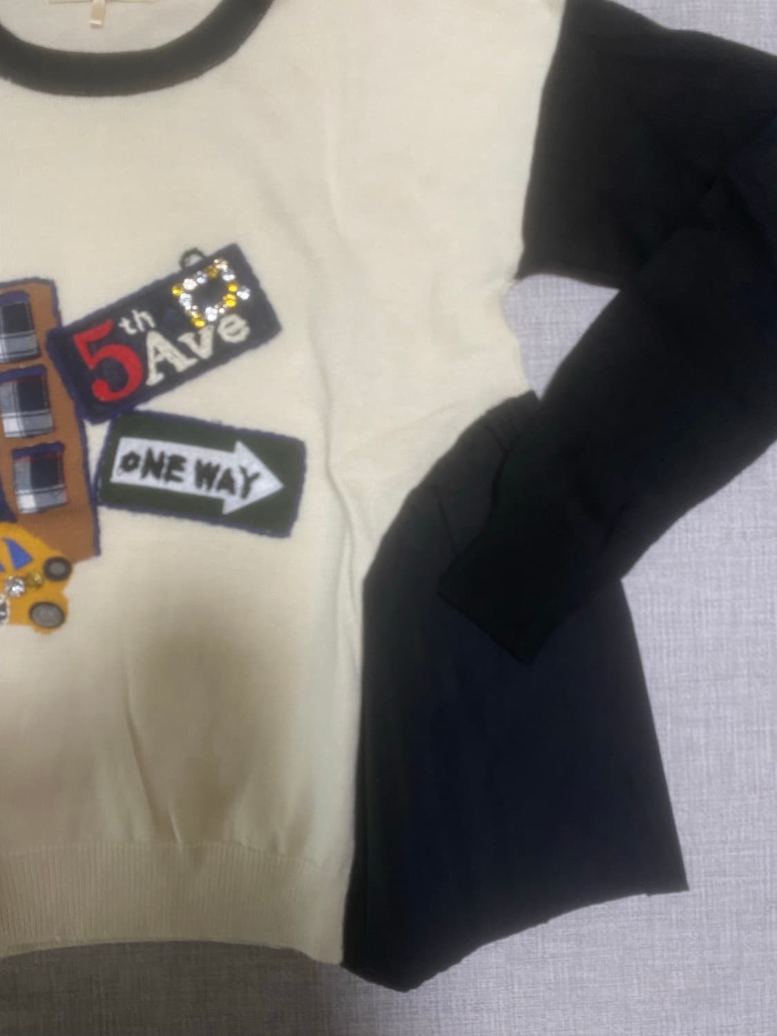 일본빈티지 Cherly 달천깔페어리 하구미모리걸 레이어드니트 긴팔티셔츠 상품이미지2