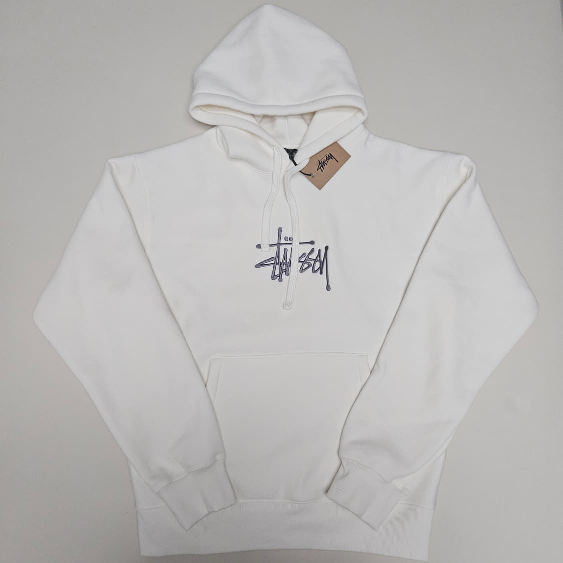 스투시 베이직 아플리케 후드 애쉬헤더 L (정품, 미사용 새상품) 상품이미지1