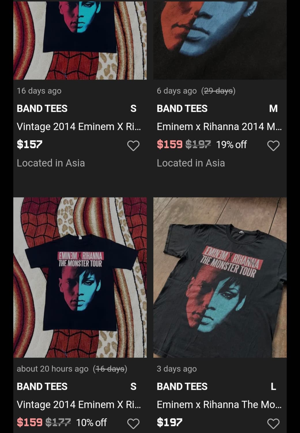 Eminem x Rihanna The Monster Tour 반팔티 상품이미지6