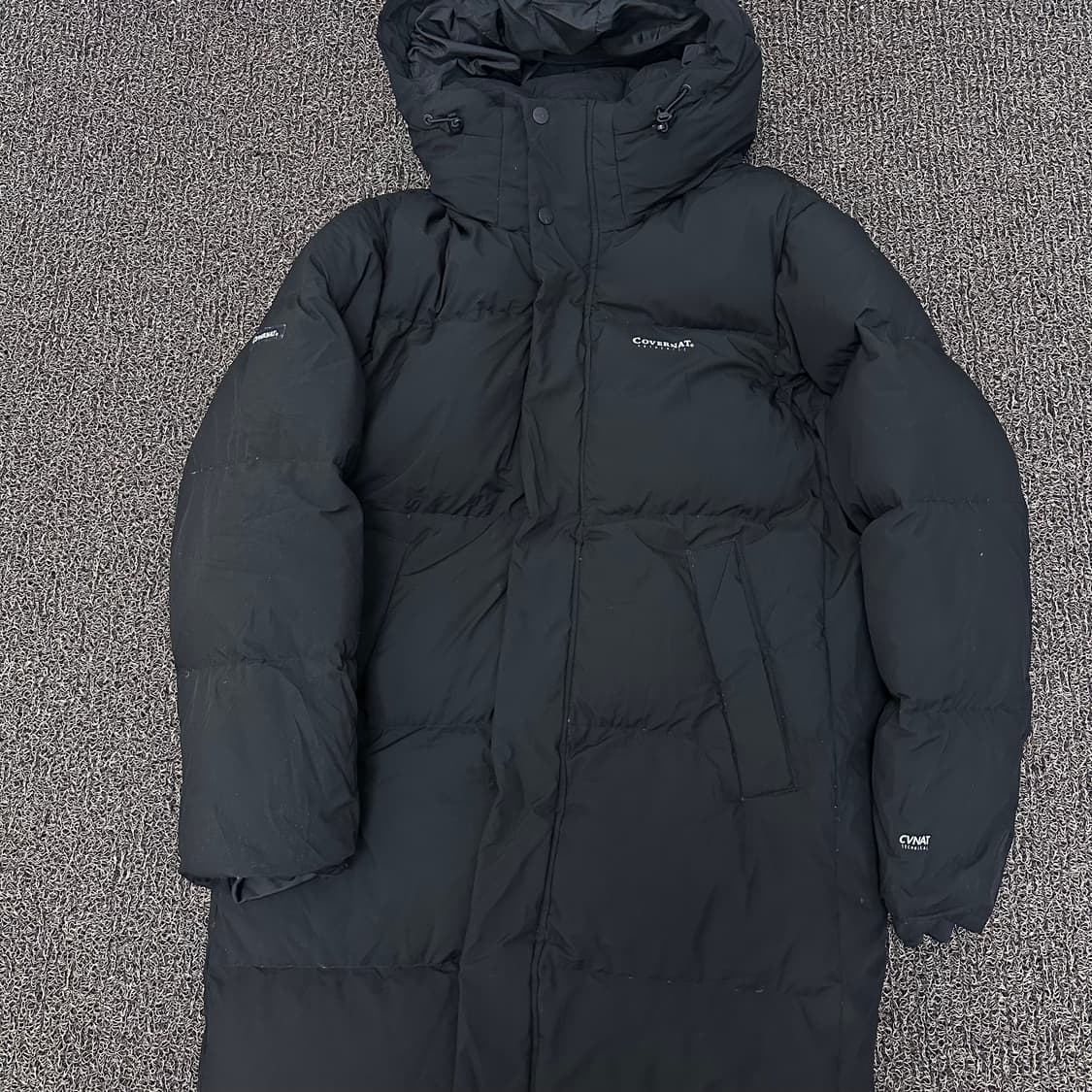 커버낫 덕다운 롱패딩 블랙 M 상품이미지3