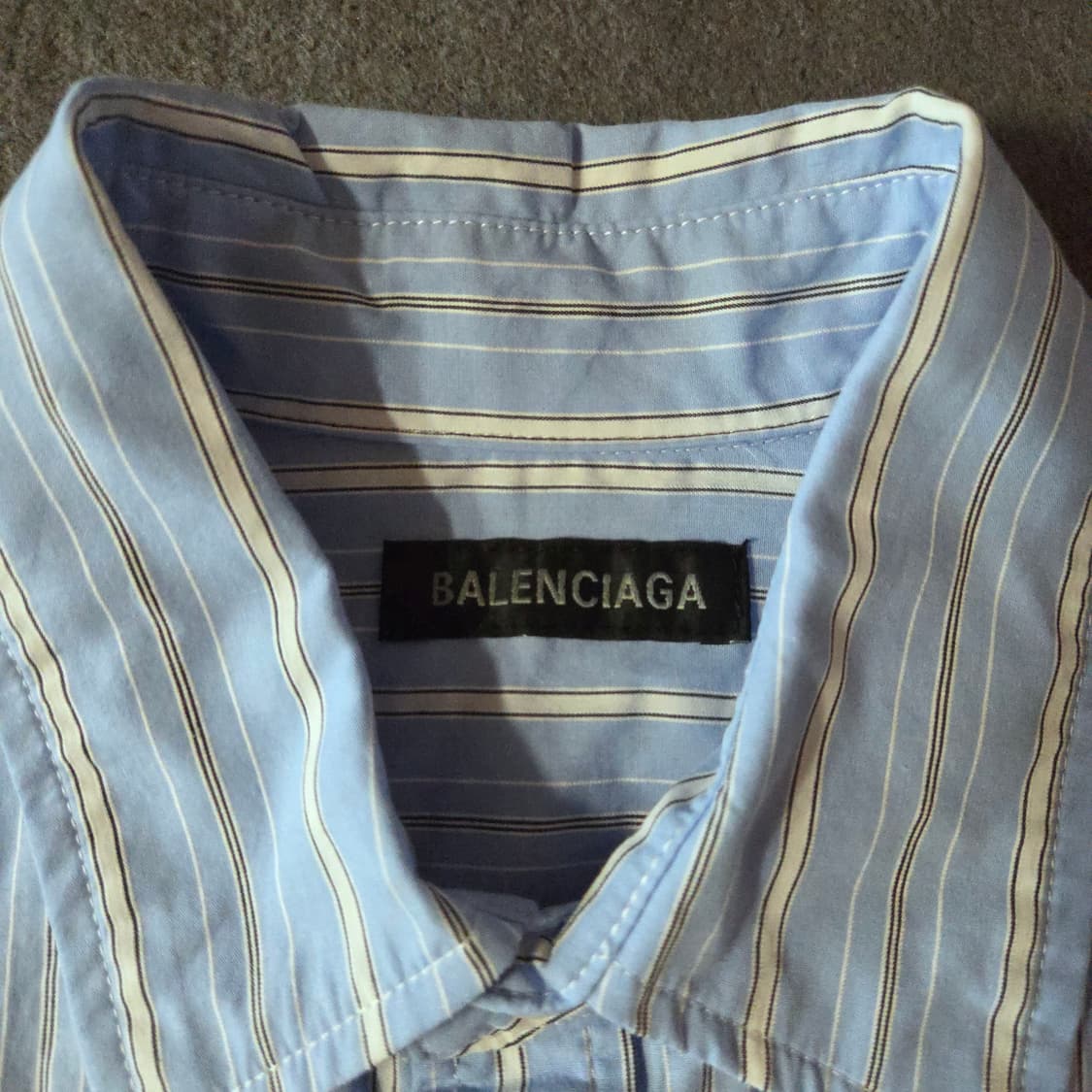 발렌시아가 스트라이프 백로고 오버 셔츠 S 상품이미지8