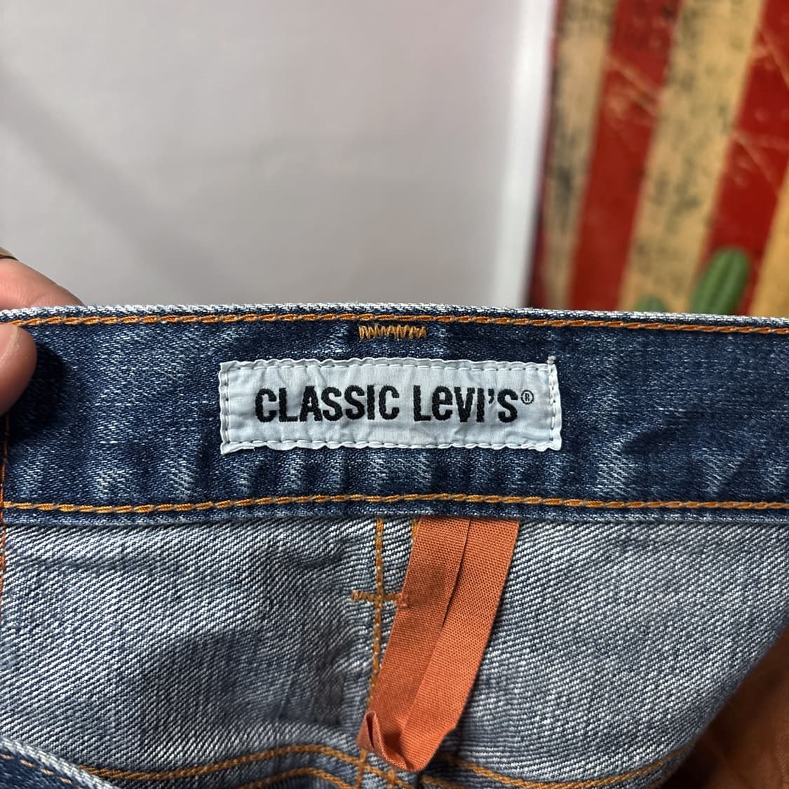 00s 리바이스 클래식 503 오렌지스티치 워싱 데님팬츠 N1193   상품이미지8