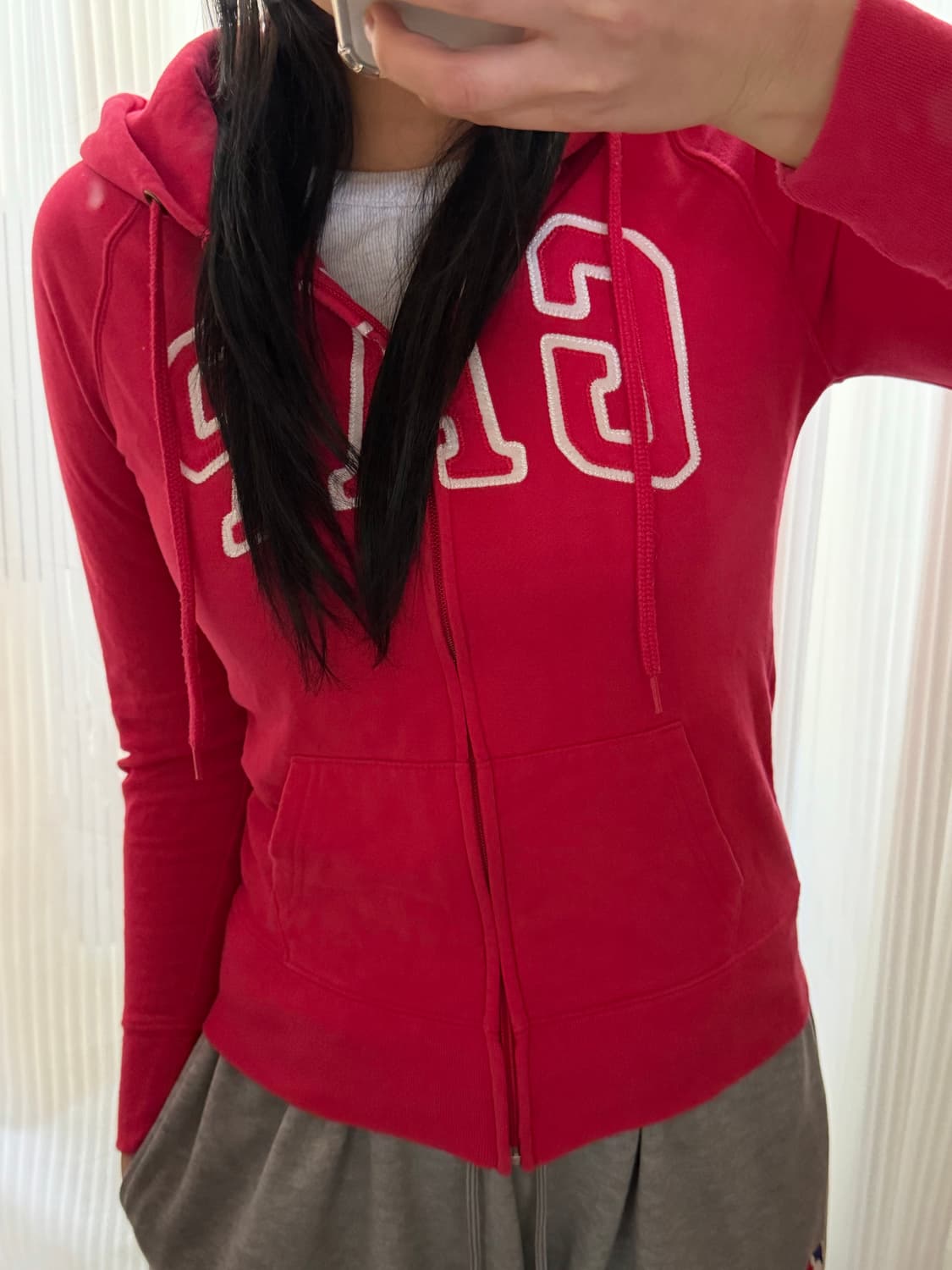 갭 핫핑크 후드집업 xxs 상품이미지1