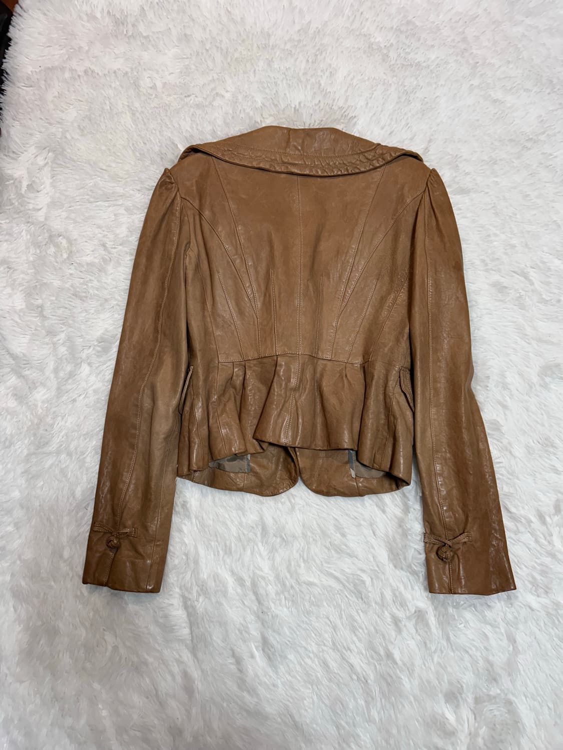 Armani Collezioni fringe lambskin jacket 상품이미지5