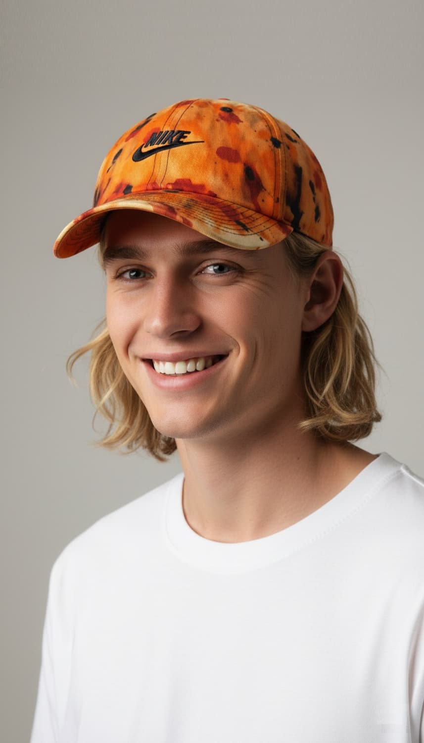 NIKE 나이키 초레어 빈티지 커스텀 오렌지/레드 가을의 불씨 볼캡 모자 상품이미지8