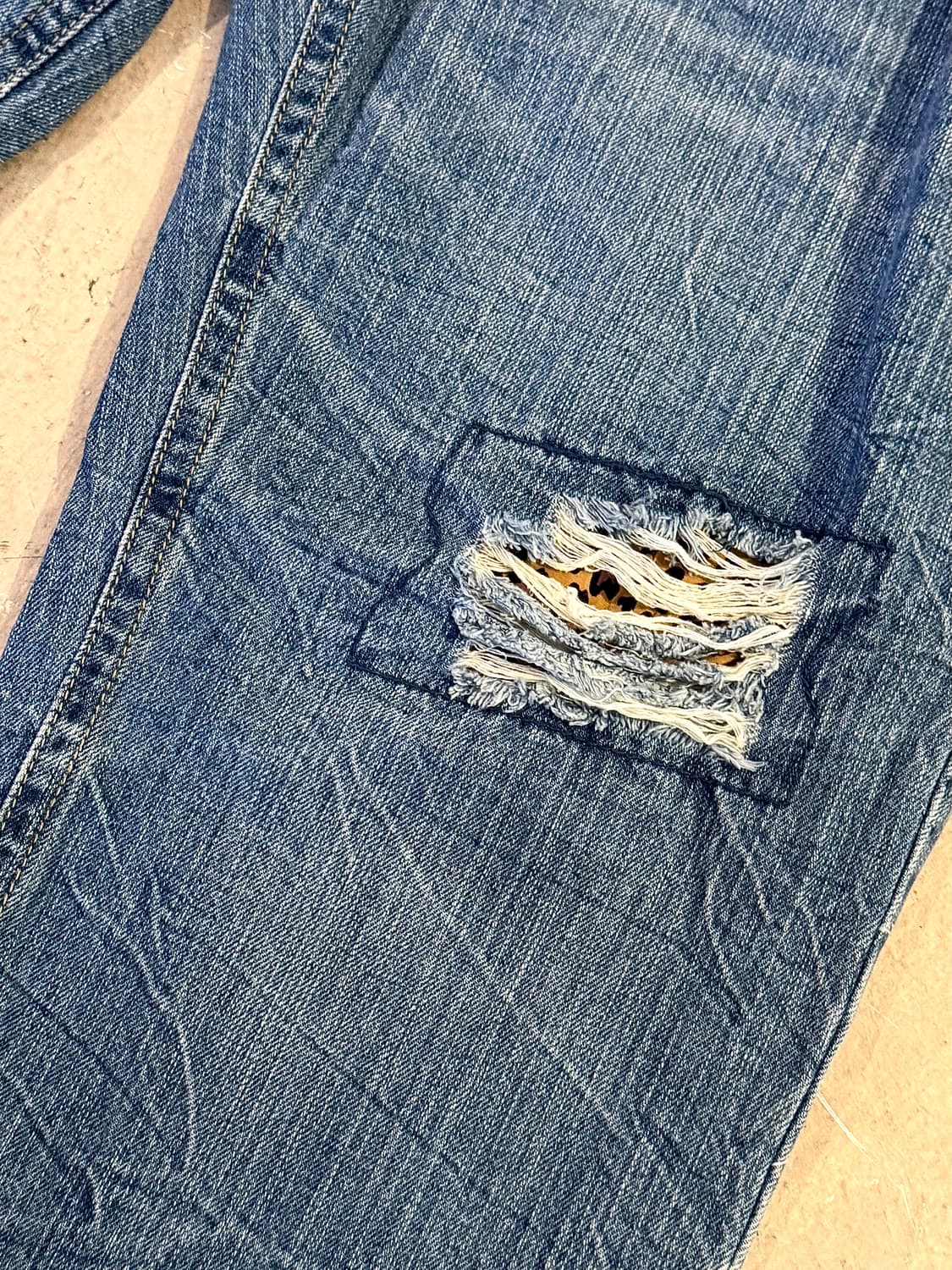 Leopard Point 2 Belt Big Denim Pants 상품이미지6