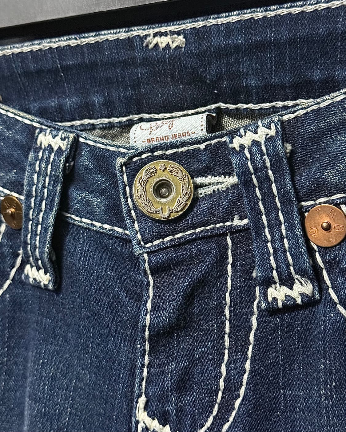 트루릴리젼 정품 조니 빅 티 일자핏 슬림핏 워싱 데님 스티치 25 스판 상품이미지5