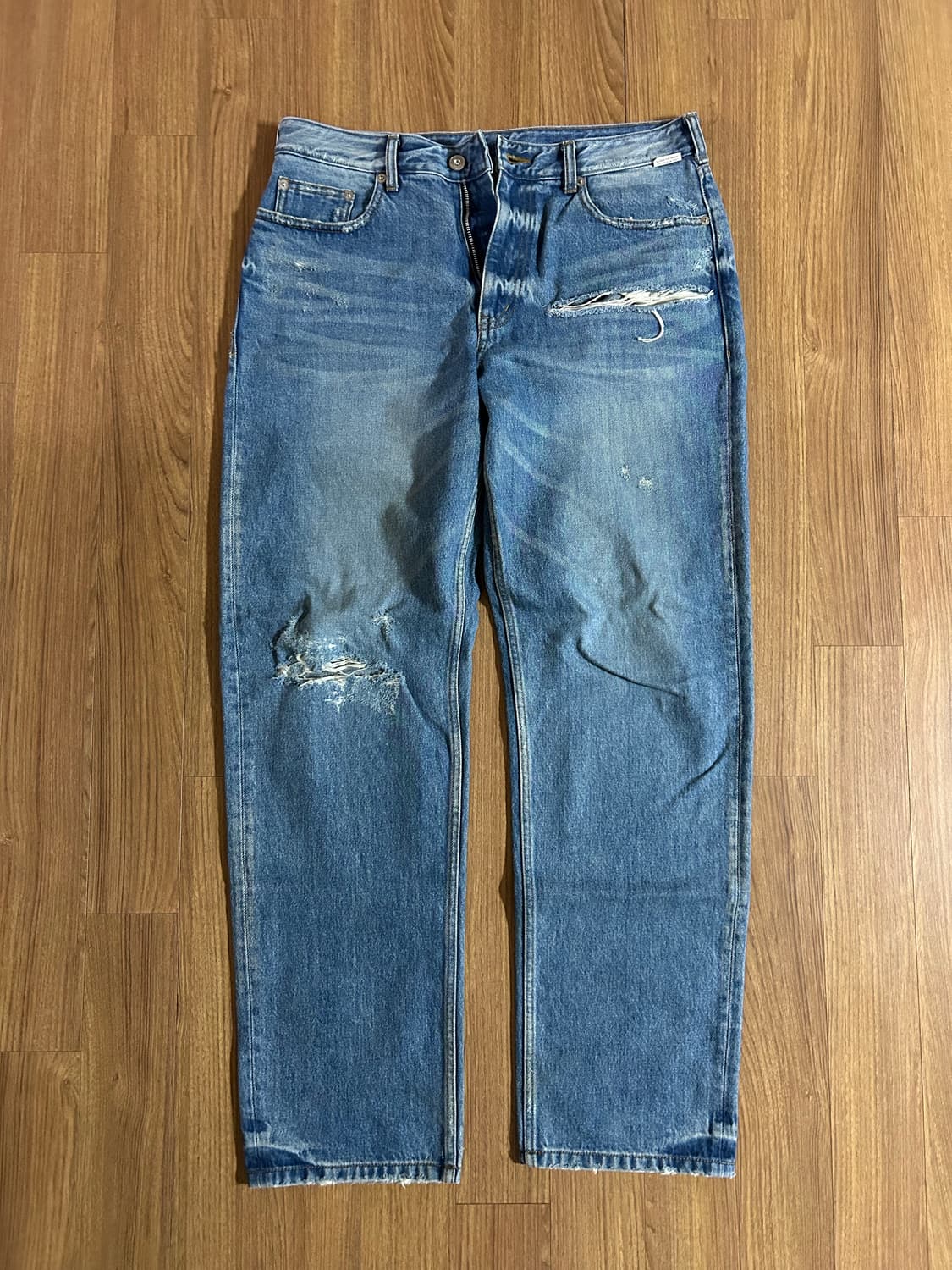 헤리티지플로스 알프레드 빈티지 디스트로이드 데님 팬츠 상품이미지2