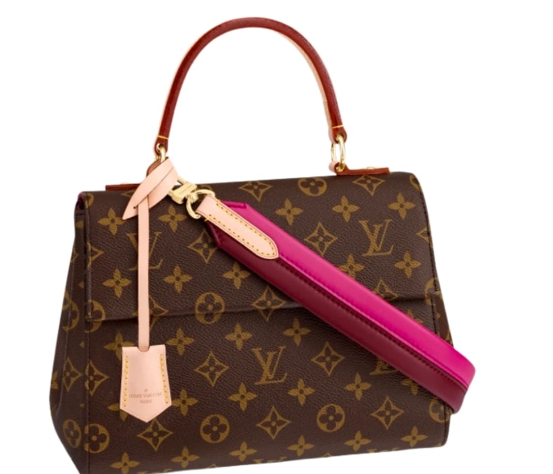 루이비통 클루니 BB 모노그램 푸시아 보르도 레드(새상품급) 상품이미지3