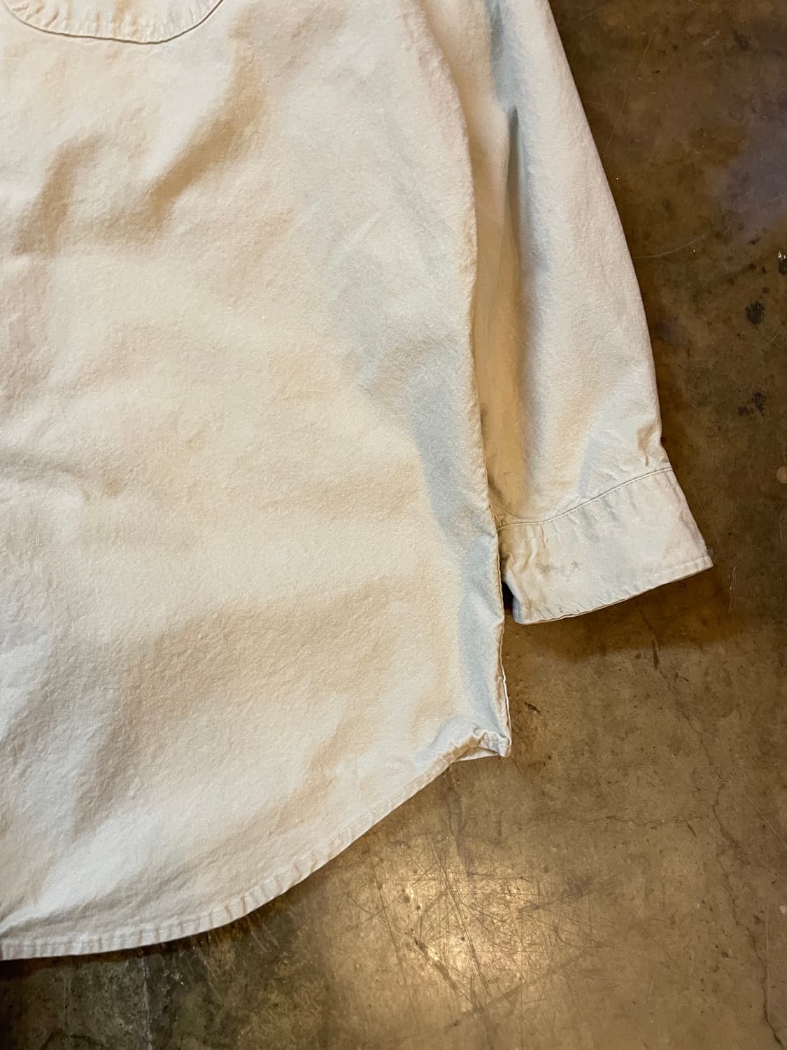 칼하트 레더 패치 워크 셔츠 연베이지 상품이미지4