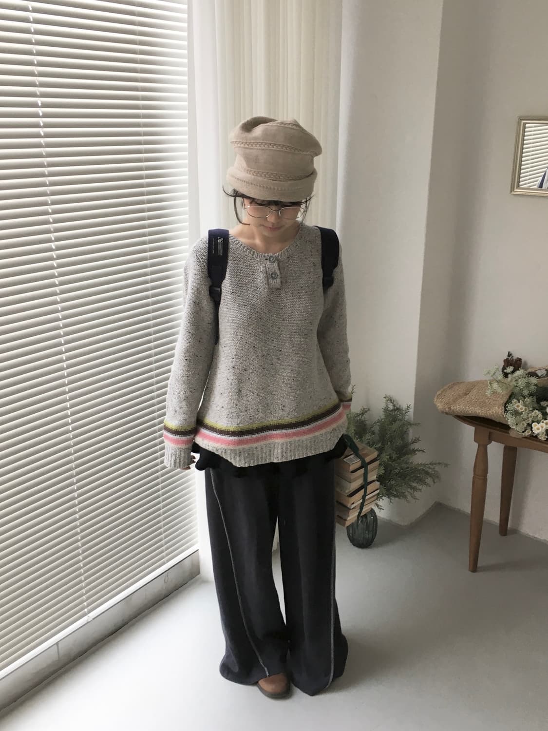 Rainbow Henry neck knit 상품이미지1