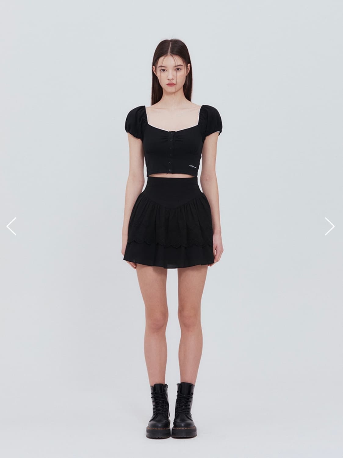 낫유어로즈 레이스 스퀘어 티셔츠 Lace square t-shirt 상품이미지1