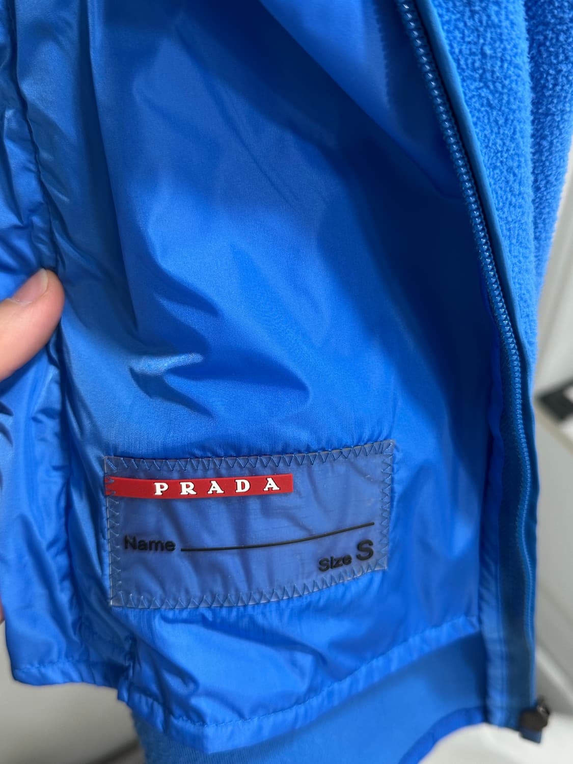 프라다 스포츠 플리스 집업 블루 상품이미지5