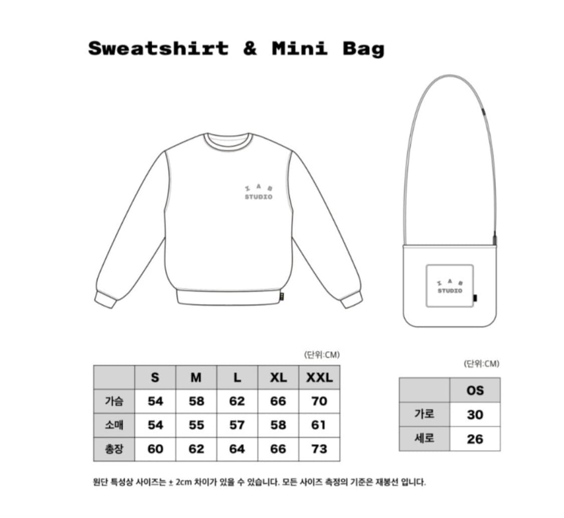 아이앱 스튜디오 피그먼트 스웨트셔츠 & 미니백 제이드 상품이미지7