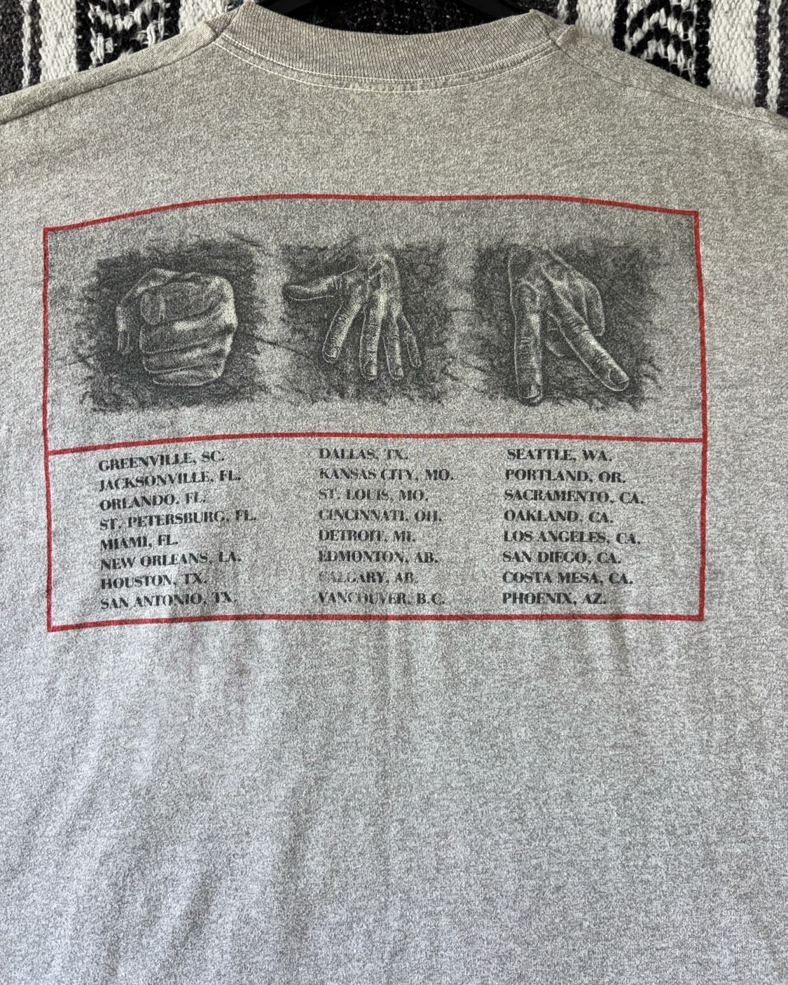 1990 RUSH PRESTO TOUR 반팔 티셔츠 상품이미지5