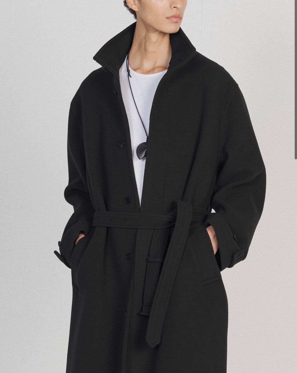 브라운야드 퓨어 울 스탠드 카라 코트(4) 상품이미지1