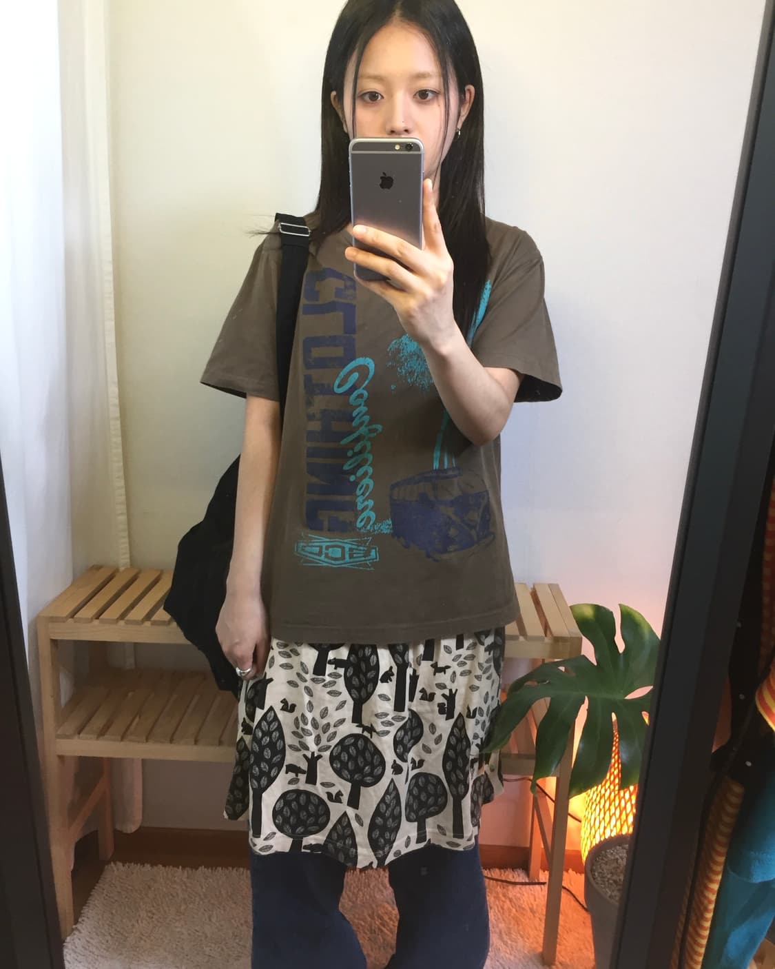 casual vintage brown print tee 상품이미지2